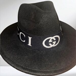 Lux Black Fedora Hat faux suede